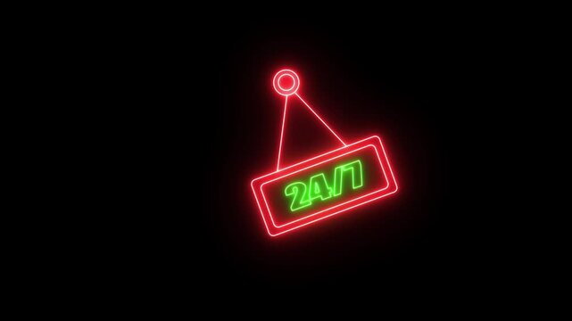 Businessman pressing button 24 hours service icon over map service activity will operate or be provided continuously without interruption throughout the day or week 24 hours a day and 7 days a week.