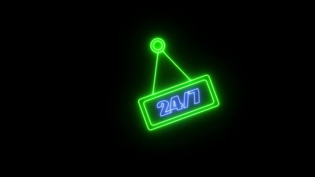 Businessman pressing button 24 hours service icon over map service activity will operate or be provided continuously without interruption throughout the day or week 24 hours a day and 7 days a week.