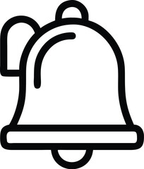 A simple bell icon represents notifications and alerts in a minimalist design