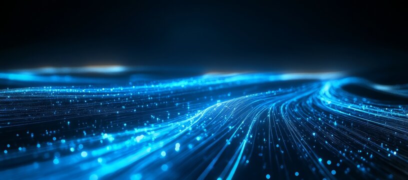 Abstract Digital Flowlines - Powered by Adobe