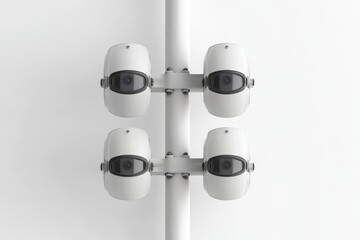 Outdoor Security Cameras Mounted on Pole