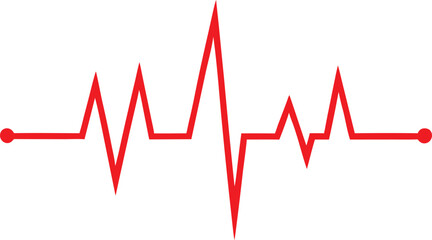 heart beat graph chat red stock finance