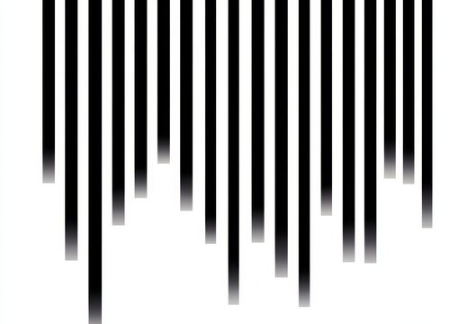 Abstract vertical black and white stripes with gradient, artistic graphic design - Powered by Adobe
