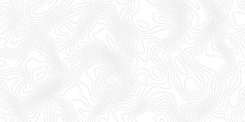 Geography landscape Topo contour map on white background, Topographic contour lines. Seamless pattern with lines Topographic map. Geographic mountain relief diagram line wave carve pattern. 