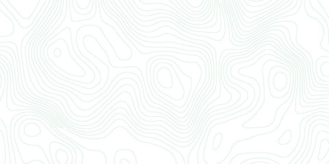 Geography landscape Topo contour map on white background, Topographic contour lines. Seamless pattern with lines Topographic map. Geographic mountain relief diagram line wave carve pattern. 