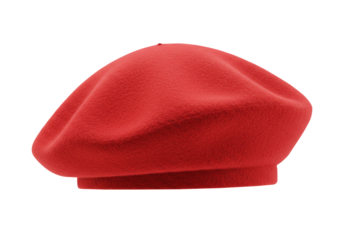 Red Beret Hat French Fashion Accessory Military Headwear Style Cap Wool