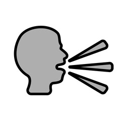 speaking head icon vector illustration