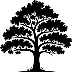 Fototapeta premium mango tree silhouette vector illustration