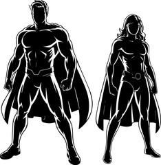 superhero silhouette black silhouette vector illustration