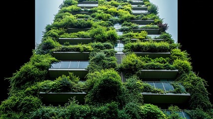 Modern building surrounded by greenery and trees

