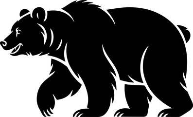 Bear silhouette vector and illustration