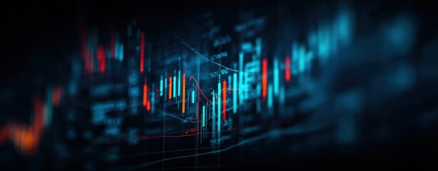 Advanced Digital Stock Market Data Visualization Chart with Stock Price Trends and Financial Graphs for Investment Analysis