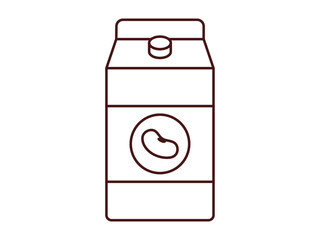 Soy milk icon. Beverages outline icon. Simple drink or beverages vector illustration in modern thin line style.