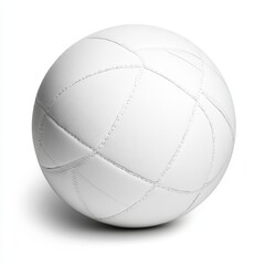 White Volleyball Isolated on White Background