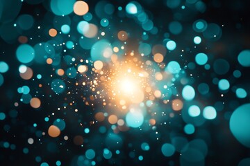 Abstract bokeh lights, swirling patterns, dark background, vibrant colors,  design element