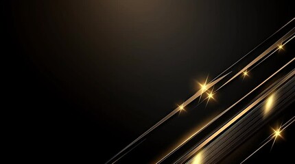 Sleek black and gold glowing lines move diagonally,. Great for upscale branding, awards videos, or premium digital screens.