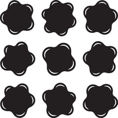 Abstract Cloud Shaped Blobs Vector in Hand Drawn Style