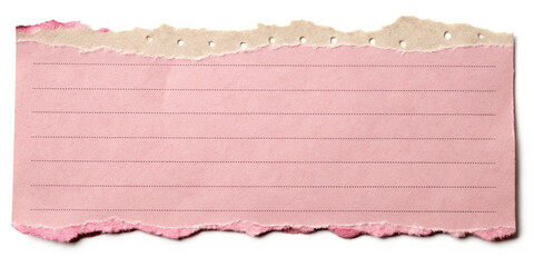 blank note paper on pink background