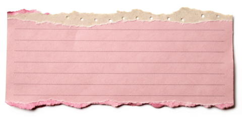 blank note paper on pink background