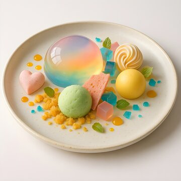 Translucent Dessert Art: Rainbow Jelly & Gourmet Plating