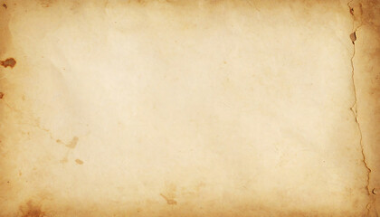 Obraz premium Old paper texture with light brown weathered surface, featuring small tears and discoloration, evokes sense of nostalgia and history