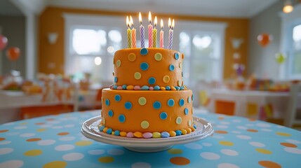 birthday cake with candle