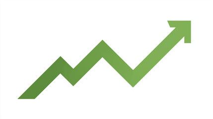 green arrow graph stock market growth up trend concept of business growth stock market profit