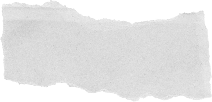 White ripped recycle craft paper torn edges strips isolated on black background