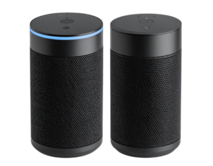 High Quality Smart Home Voice Assistant Speaker, Cylindrical Design, Isolated on a Transparent Background