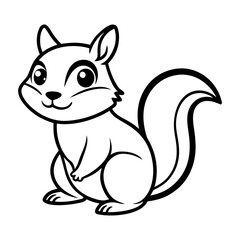 Chipmunk on white background