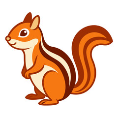 Chipmunk on white background