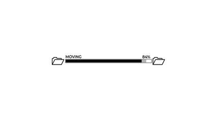 File transfer moving icon.Folder to folders file transfer animation seamless loop. Suitable for business, data management, transfer, and document related concepts.