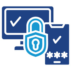 Two Factor Authentication glyph color icon