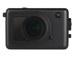 High Quality Compact Action Camera with Mount, GoPro Style, Isolated on a Transparent Background