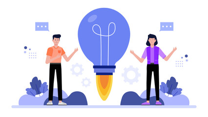 E-commerce Seller Managing Product Inventory flat vector illustration