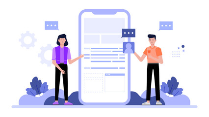 Legal Consultant Explaining Licensing Agreements flat vector illustration