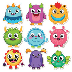 Fototapeta premium Cute cartoon monsters (1)