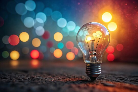 Conceptual business image of a glowing light bulb symbolizing smart ideas, innovation, strategic marketing, and creative thinking. Ideal for startups, branding, leadership, and digital success