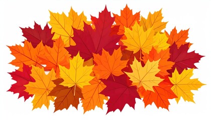 Fototapeta premium Autumn Maple Leaves: A Vibrant Fall Composition