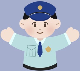 vector illustration of police officer