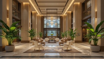 Grand Hotel Lobby: Luxurious Interior Design