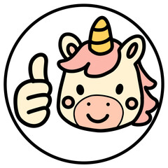 유니콘 잘했어요 도장