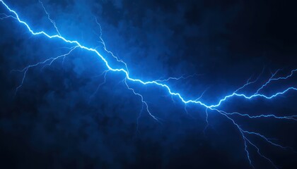Majestic Blue Lightning Storm