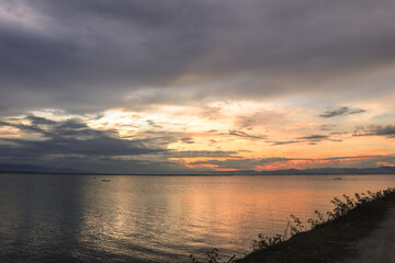 Scenic Lake Landscape at Sunset