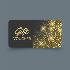 Obraz premium Elegant Gift Voucher with Gold Glitter Accents