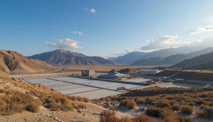 Vast Salt Flats in Mountainous Landscape