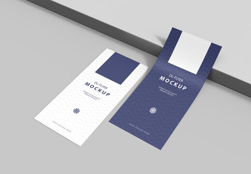 Realistic DL Flyer PSD Mockup
