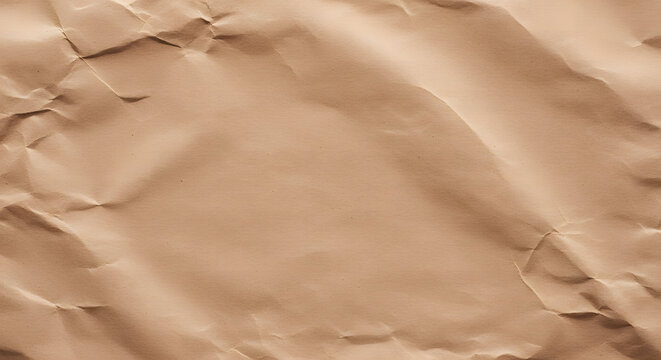 Crumpled Brown Paper Texture Abstract Background Image