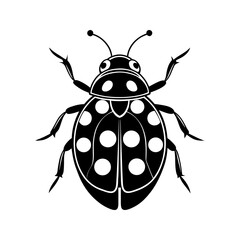 Cute ladybug illustration lucky insect vector art isolated on white background