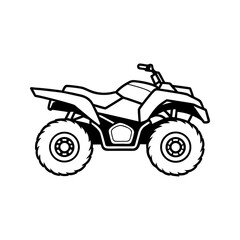 Quad bike vector illustration atv off road sport motorbike extreme adventure recreation transportation vehicle all terrain isolated on a white background © MDJAHIDUL